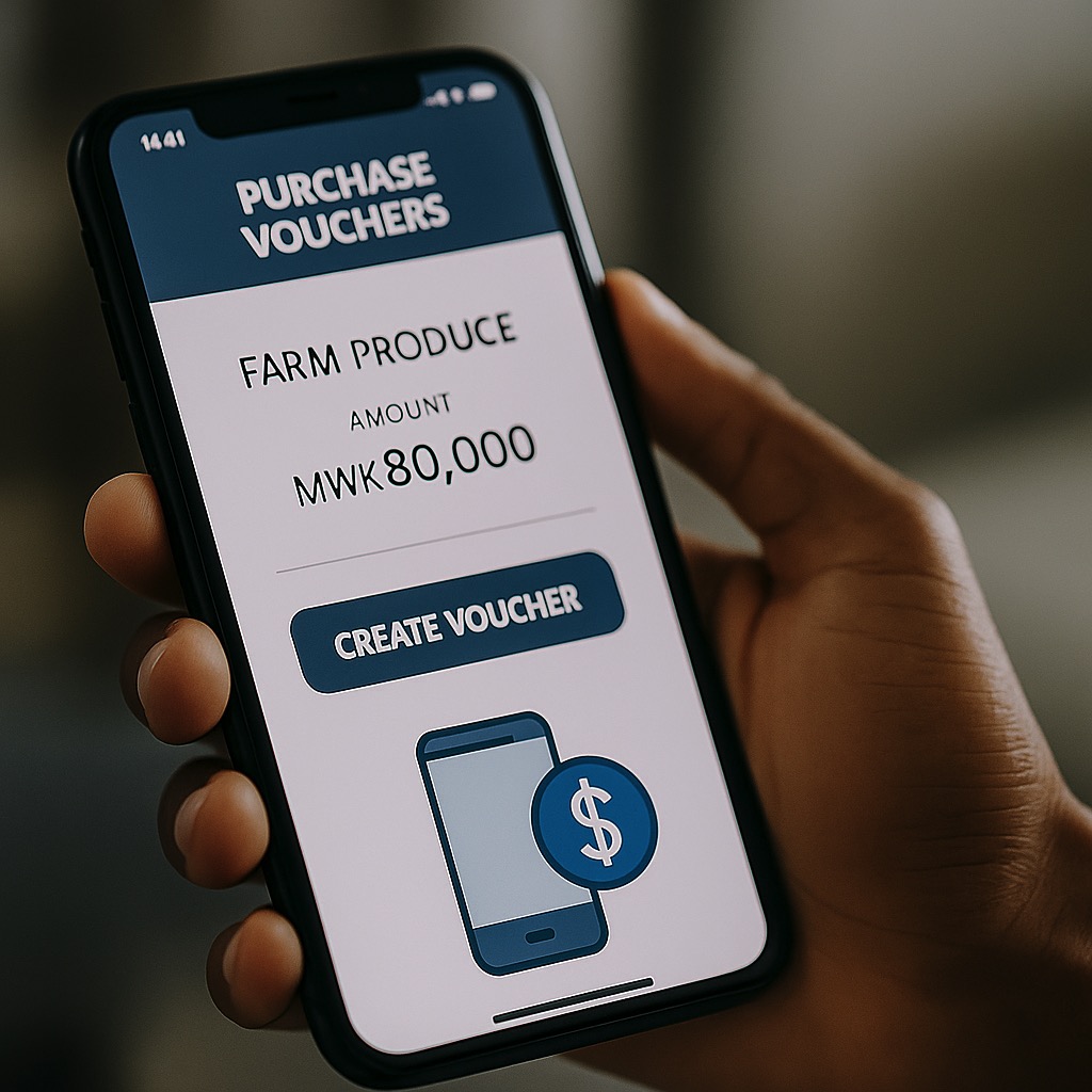 Ukázka zobrazení elektronického voucheru v mobilní aplikaci pro výkup plodin